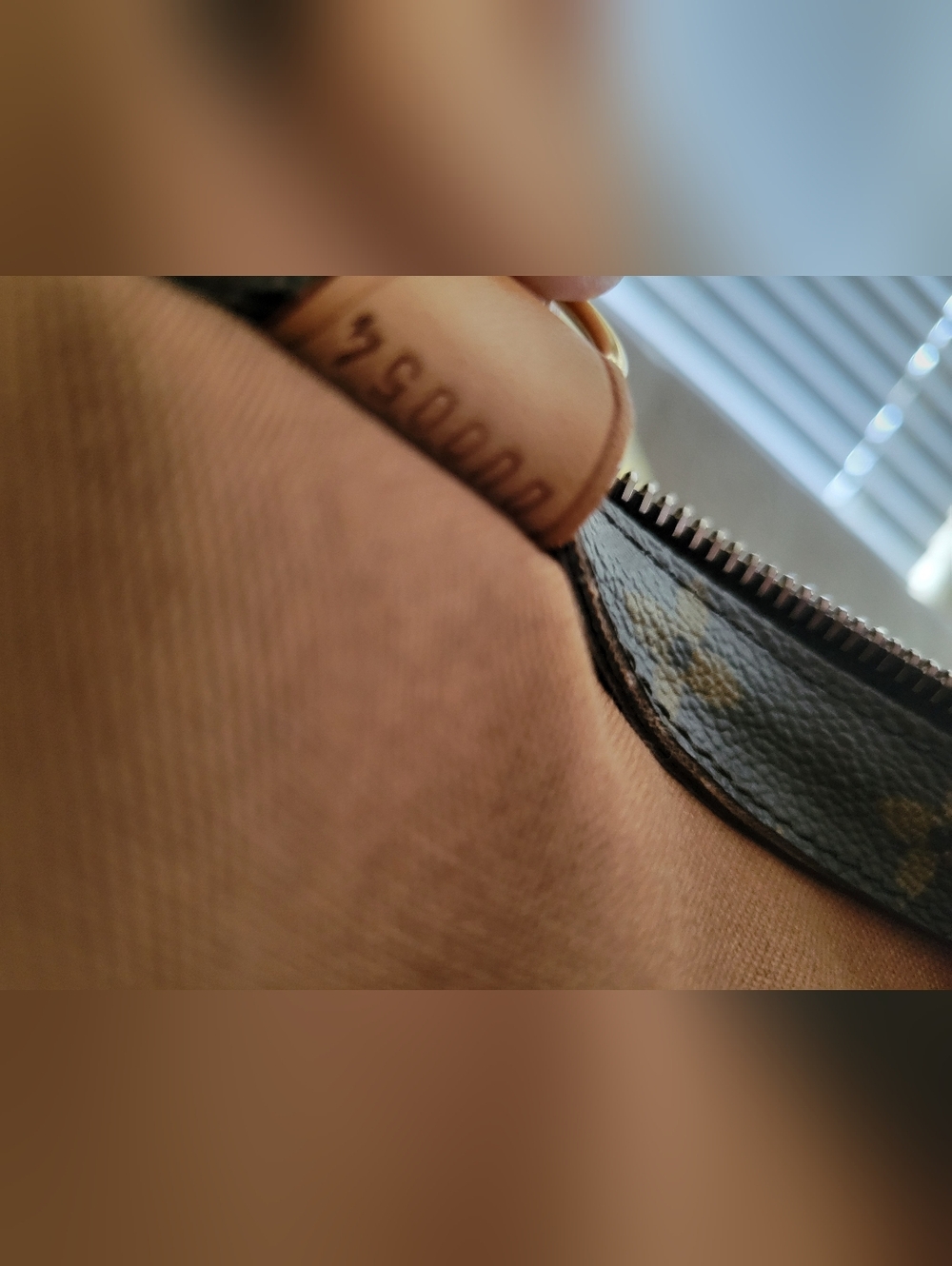 Louis Vuitton Monogram Canvas Brown Tote Bag with Tan Leather Handles - Picture 12 of 15